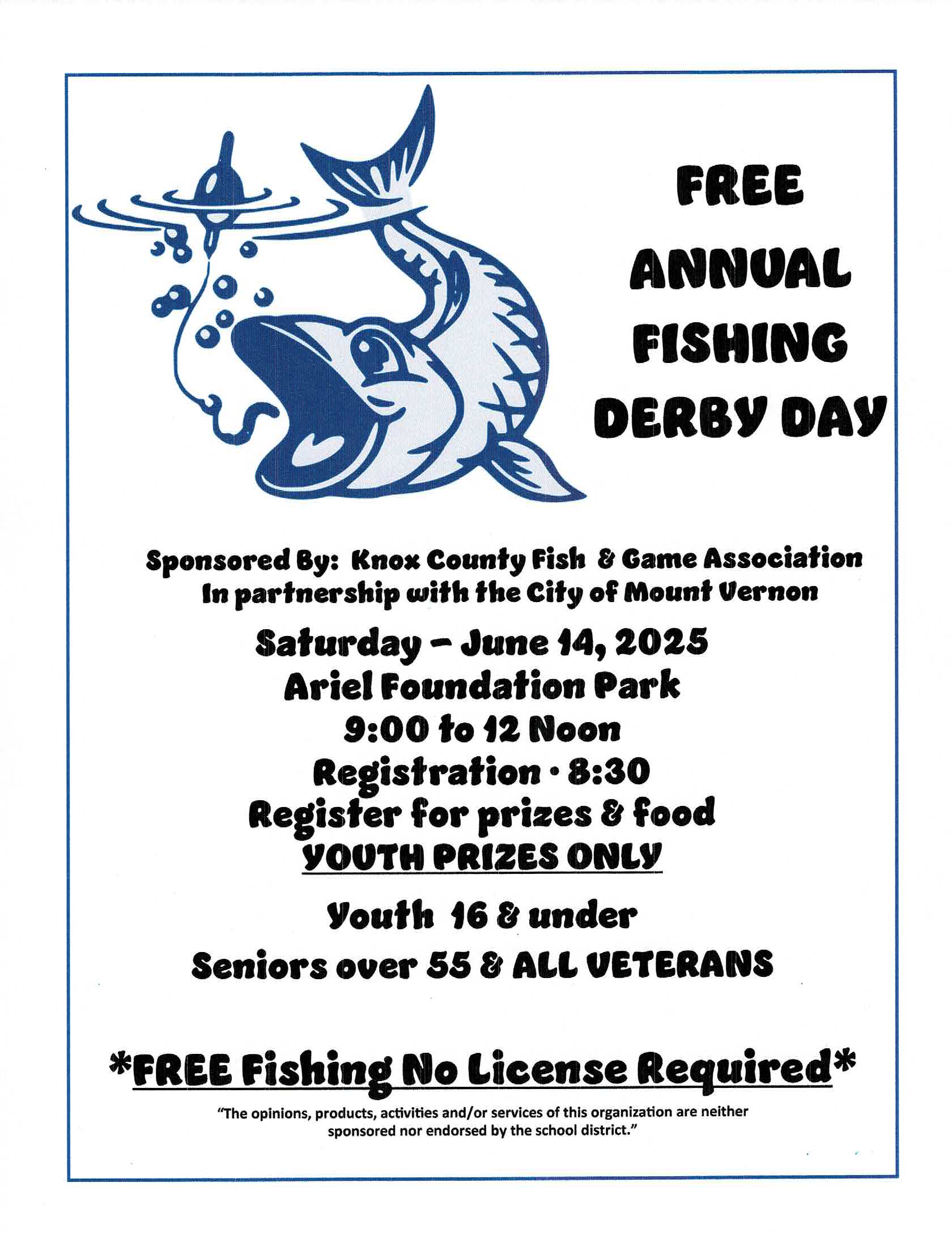 Free Annual Fishing Derby